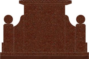 Pagoda Chinese Monument 唐人直立宝塔顶型碑 (50"x10"x36")